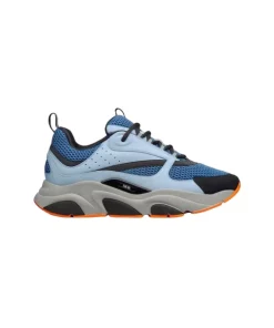 B22 SNEAKER BLUE TECHNICAL MESH WITH LIGHT BLUE SMOOTH CALFSKIN - CD132