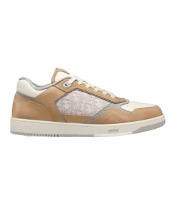 B27 LOW-TOP SNEAKER BEIGE AND CREAM SMOOTH CALFSKIN WITH CREAM DIOR OBLIQUE JACQUARD - CDO92