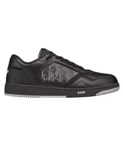 B27 LOW-TOP SNEAKER BLACK DIOR OBLIQUE GALAXY LEATHER WITH SMOOTH CALFSKIN AND SUEDE - CDO98