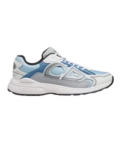 B30 SNEAKER LIGHT BLUE MESH AND BLUE GRAY AND WHITE TECHNICAL FABRIC - CD114