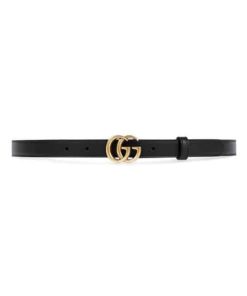 GUCCI BLACK GG MARMONT BELT 30MM - B30