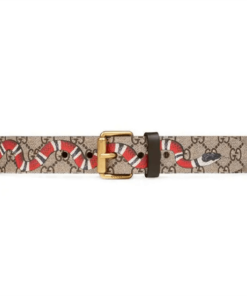 GUCCI SNAKE PRINT GG SUPREME BELT - B42