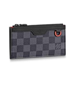 N60354 Louis Vuitton Utility Coin Holder Damier Graphite Coated Canvas - RRG054