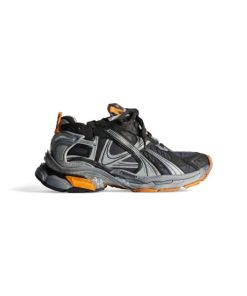 BALENCIAGA MEN'S RUNNER SNEAKER IN BLACKGREYNEON ORANGE - BB189