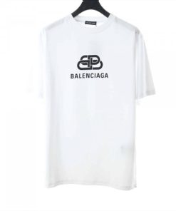 Balenciaga Metallic Printed Cotton Jersey T-Shirt - BBS014