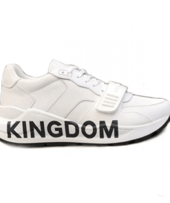 BURBERRY KINGDOM PRINT SNEAKERS IN WHITE - BBR56