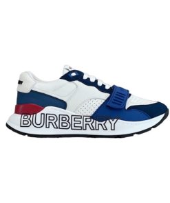 BURBERRY LEATHER AND SUEDE SNEAKERS - BBR131