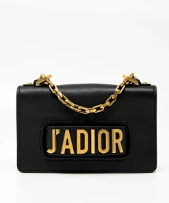 dior black mini jadior calfskin flap bag_1