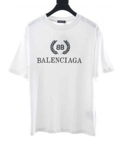 BALENCIAGA WHEAT EAR SHORT SLEEVE WHITE T SHIRT