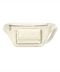 GG EMBOSSED BELT BAG IN WHITE GG EMBOSSED LEATHER - GBC13