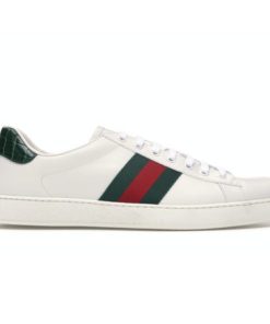 Gucci Ace Leather Sneaker With Green Crocodile – GC208