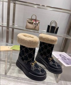 Gucci Horsebit chevron-quilted boots - GC203