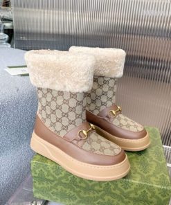 Gucci Horsebit chevron-quilted boots - GC204