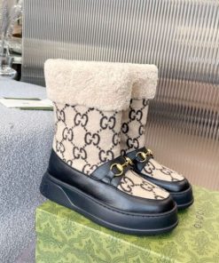 Gucci Horsebit chevron-quilted boots - GC206