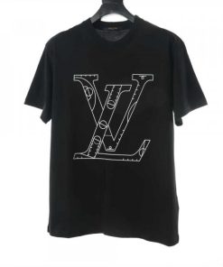 Louis Vuitton NBA Front And Black Print T-Shirt - LSVTS01