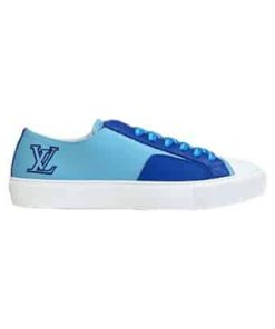 Louis Vuitton Tattoo Sneakers Blue Grained Calf Leather - LSVT113