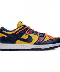 NIKE DUNK LOW OFF-WHITE UNIVERSITY GOLD MIDNIGHT NAVY - NK05