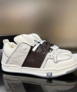 OPEN SKATE CALFSKIN AND FABRIC SNEAKER - VLS020