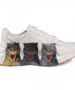 GUCCI RHYTON LEATHER SNEAKER WITH TIGERS