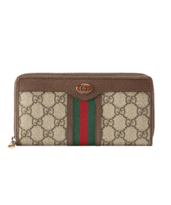 GUCCI OPHIDIA GG ZIP AROUND WALLET