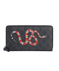 GUCCI WALLET KINGSNAKE PRINT GG SUPREME ZIP