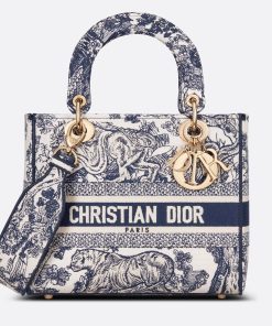 dior medium lady d lite bag in blue toile de jouy embroidery_2