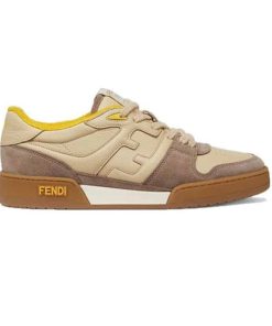 Fendi Match Beige Suede Low-Top Sneakers - FD32