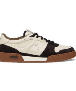 Fendi Match Low-Top Sneakers In Black Suede - FD30