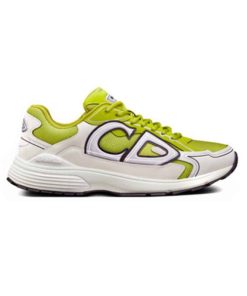 DIOR B30 SNEAKER YELLOW MESH AND WHITE TECHNICAL FABRIC - CD87