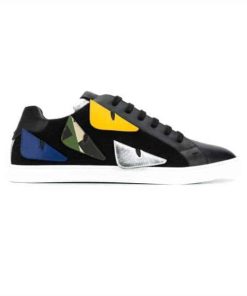 FENDI MONSTER EYES LOW-TOP TRAINERS SNEAKERS - FD05