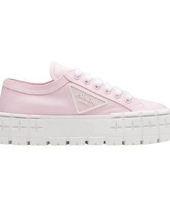 PRADA DOUBLE WHEEL RE-NYLON GABARDINE SNEAKERS PINK - PRD084