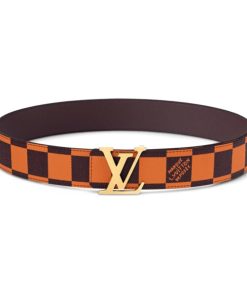 LOUIS VUITTON LV INITIALES 40MM REVERSIBLE BELT ORANGE - B114