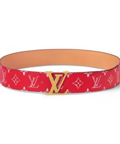 LOUIS VUITTON LV INITIALES 40MM REVERSIBLE BELT RED - B0117