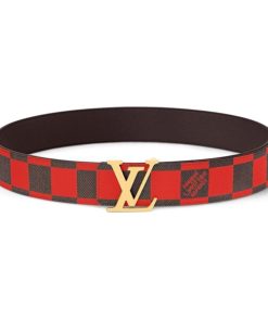 LOUIS VUITTON LV INITIALES 40MM REVERSIBLE BELT RED - B113