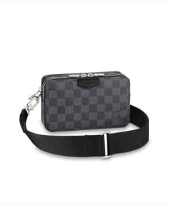LOUIS VUITTON ALPHA WEARABLE WALLET DAMIER GRAPHITE CANVAS N60418