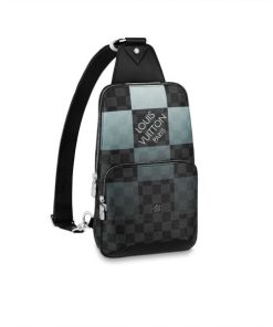 LOUIS VUITTON AVENUE SLING BAG WHITE DAMIER GRAPHITE GIANT N40403